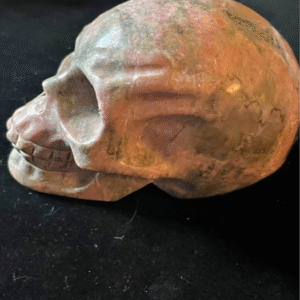 Carved Rhodochrosite Skull