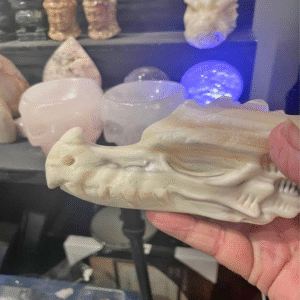 Yellow calcite dragon heads Sold separately