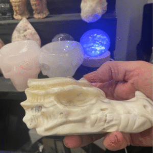 Yellow calcite dragon heads Sold separately