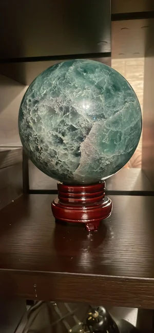 Green Fluorite Crystal Sphere - Image 2