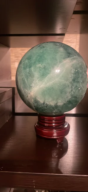 Green Fluorite Crystal Sphere - Image 3